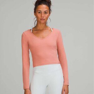 Lululemon Align Long Sleeve Shirt Pink Savannah Sz 4